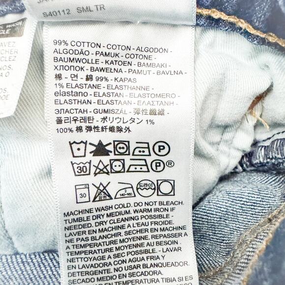 Levi's 541 Dark Wash Straight Leg Zip Fly Denim Jeans Size 34 x 30 - Picture 6 of 8